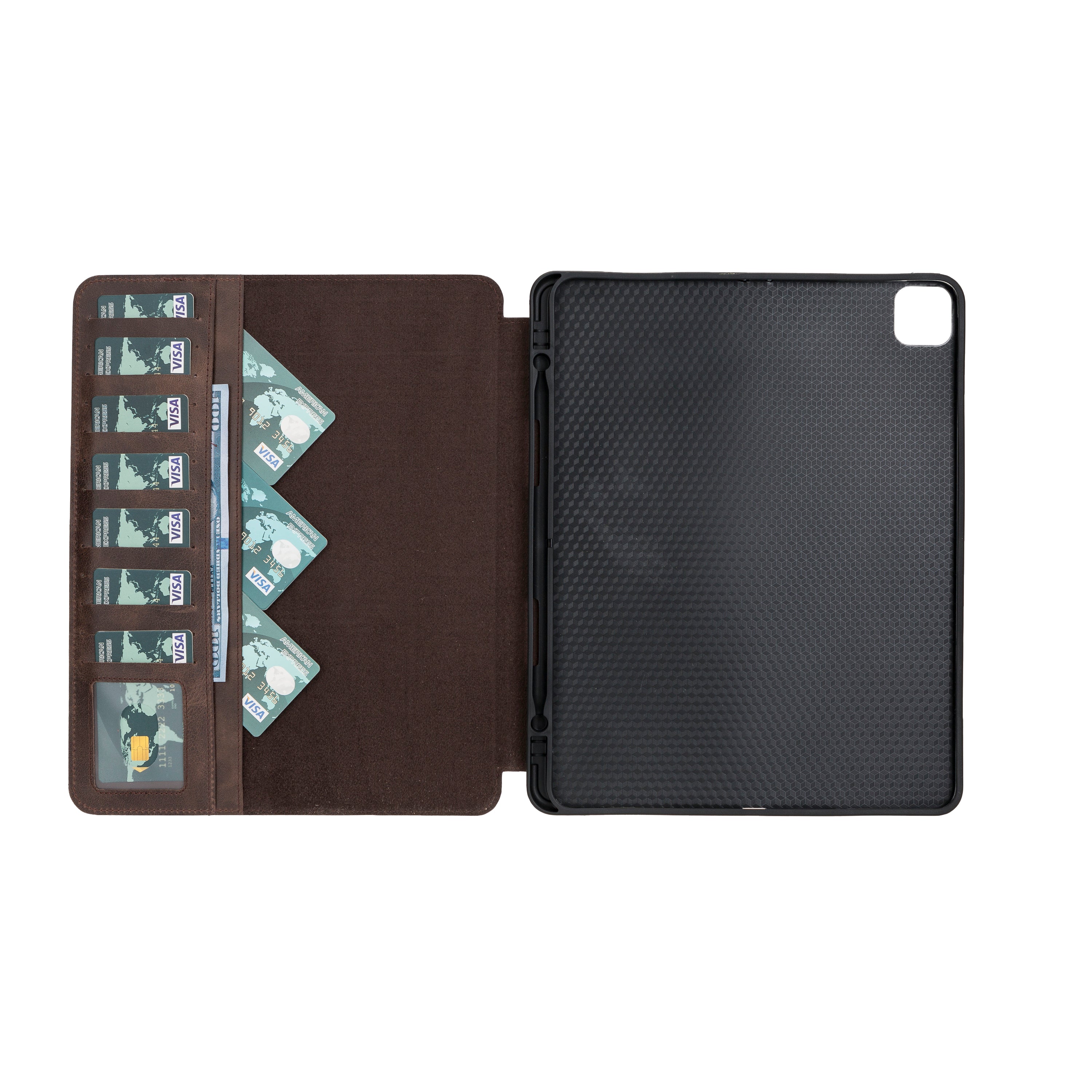 Eto iPad Pro 13" (M4-2024) Genuine Leather Wallet Case