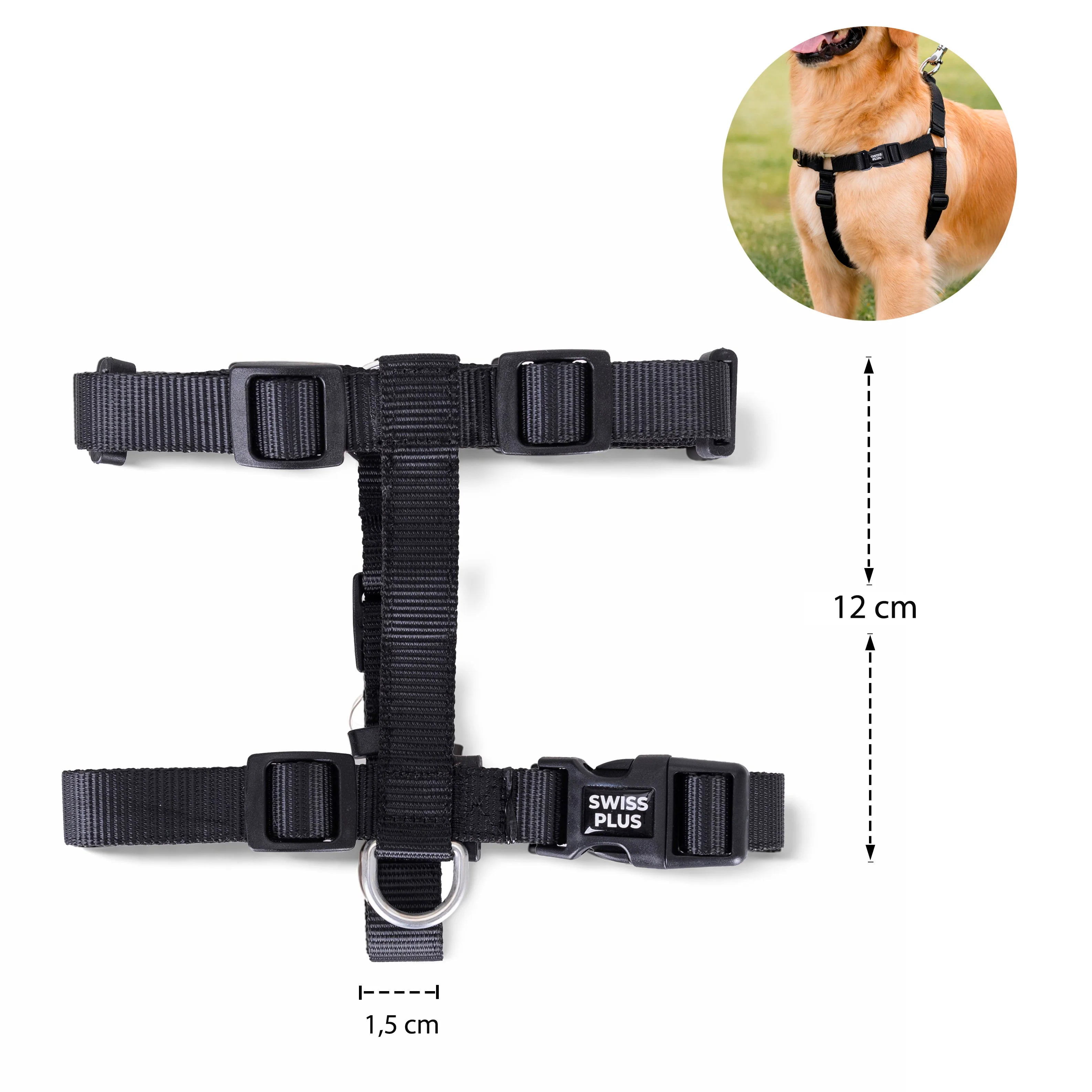 Solid Color Polyester H-Type Dog Harness