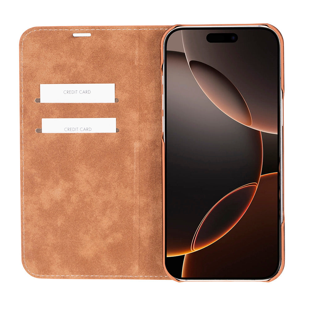 Étui portefeuille en cuir Sonat pour iPhone 16 Pro Max (6,9 po) - Marron antique