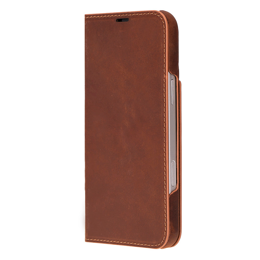 Étui portefeuille en cuir Sonat pour iPhone 16 Pro Max (6,9 po) - Marron antique
