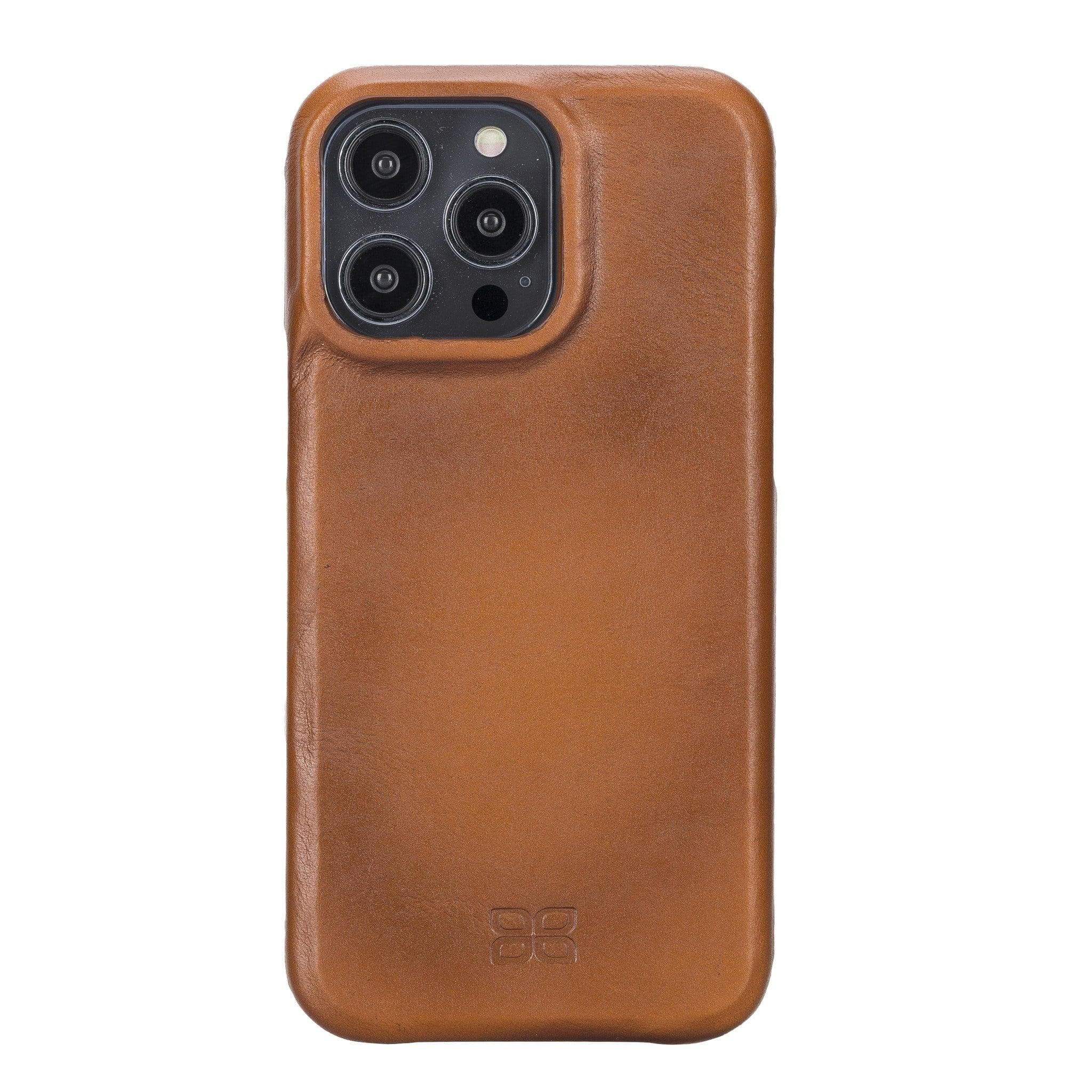 F360 iPhone 14 Series Full Genuine Leather Back Cover