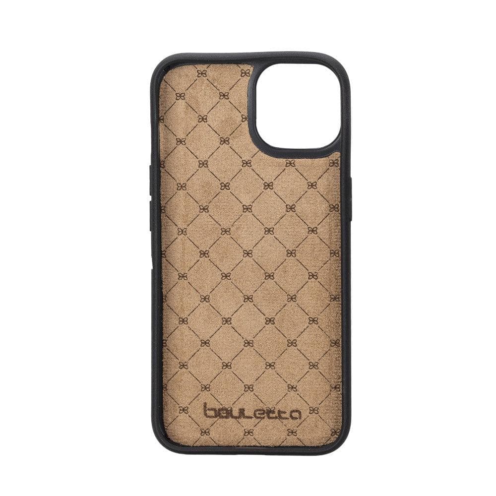 Étui arrière en cuir véritable à clipser pour iPhone 14 Pro (6,1") avec porte-cartes 