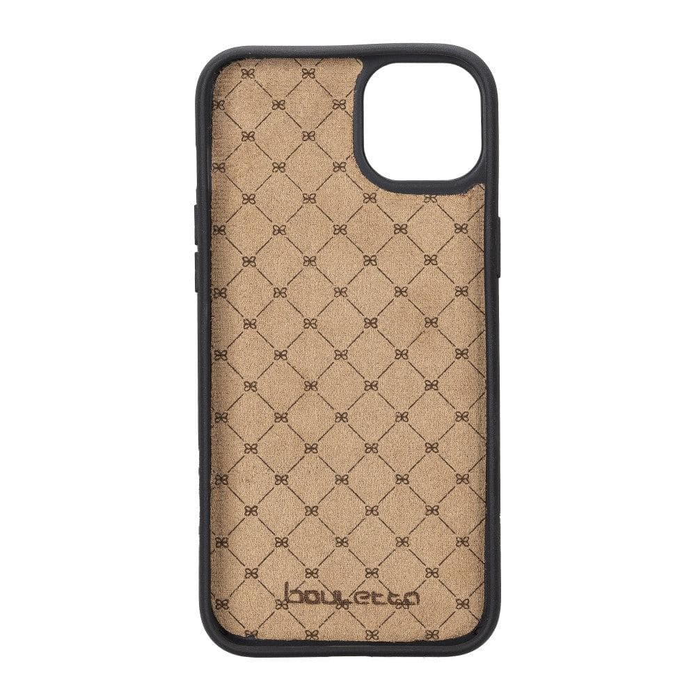 Étui arrière en cuir véritable à clipser pour iPhone 14 Pro (6,1") avec porte-cartes 