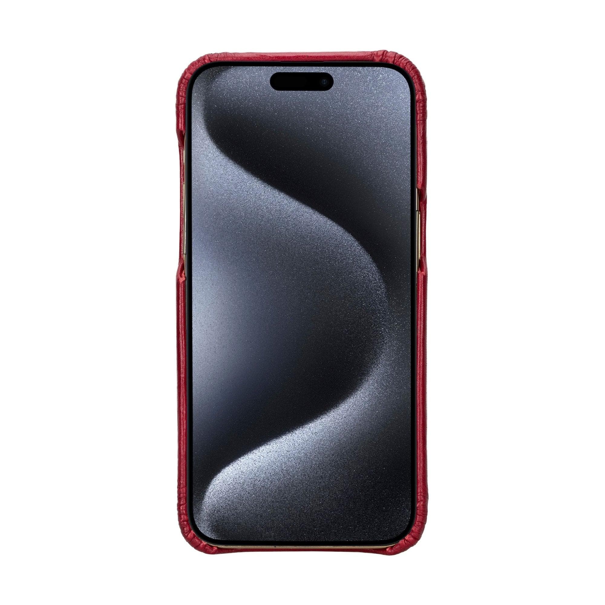 F360 iPhone 15 Series Full Genuine Leather Snap On Back Cover