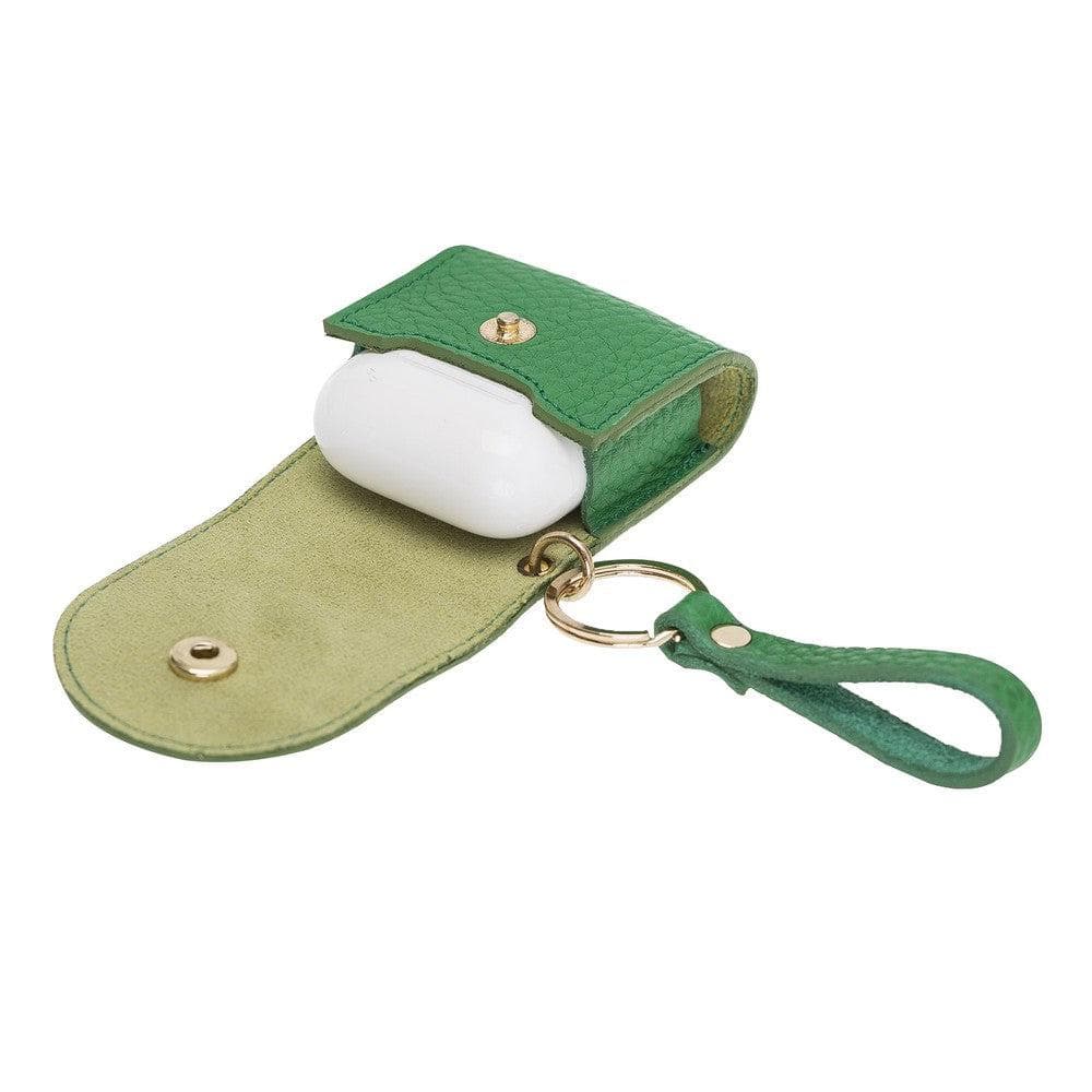 Étui en cuir avec crochet pour AirPods 1 et AirPods 2
