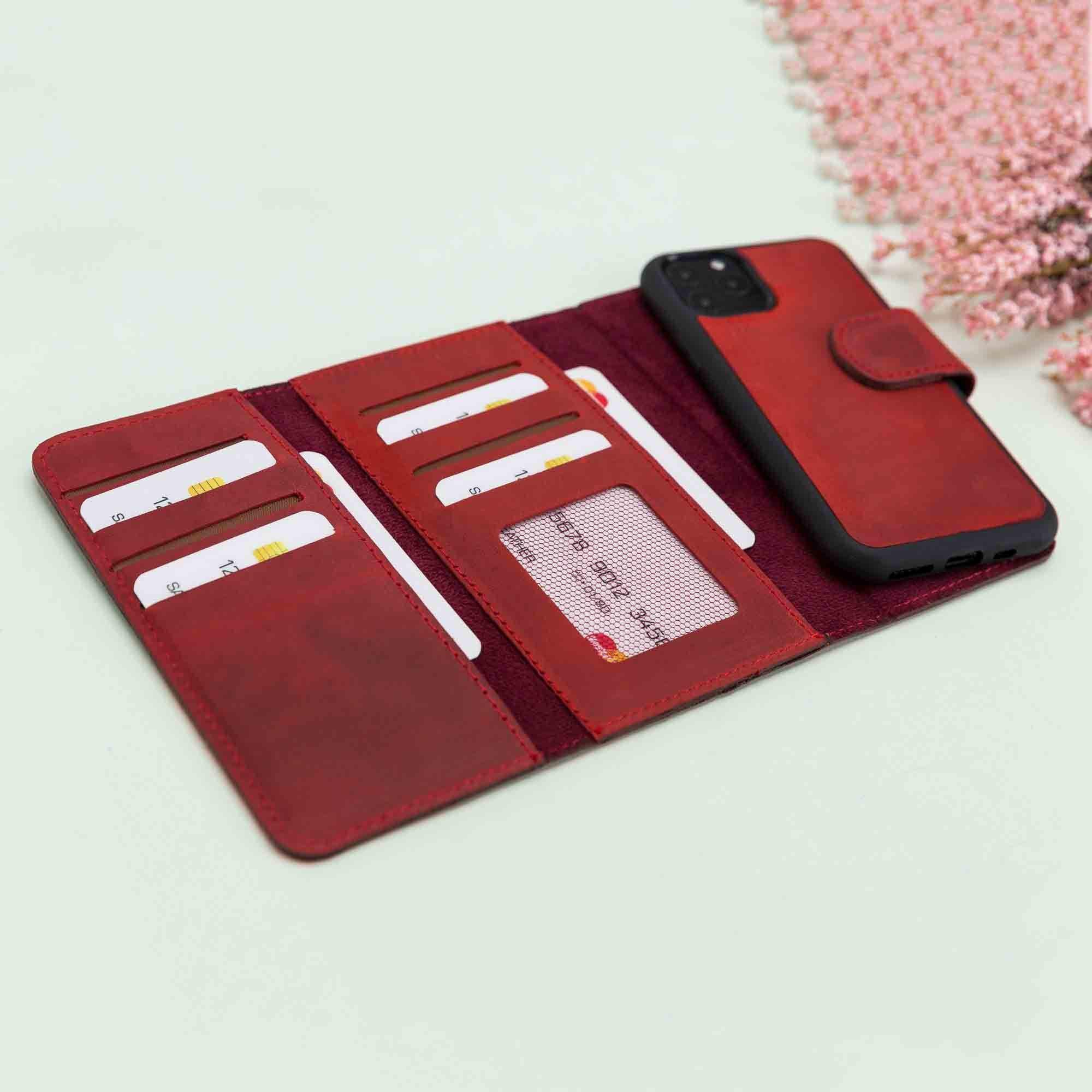 Santa iPhone 11 Pro Max Genuine Leather Wallet Case