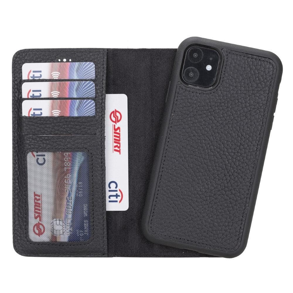 Magic iPhone 12 / 12 Pro Detachable Leather Wallet Case
