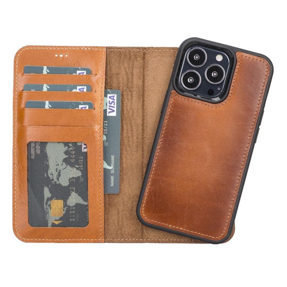 Étui portefeuille amovible en cuir Magic pour iPhone 13 Pro Max