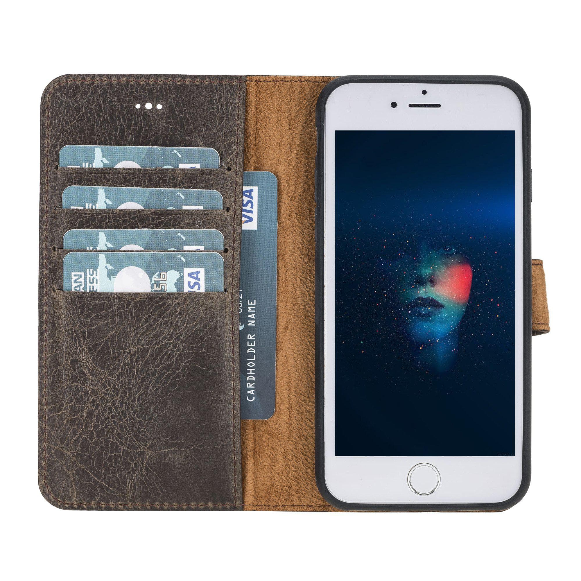 Magic iPhone SE / 8 / 7 Detachable Leather Wallet Case