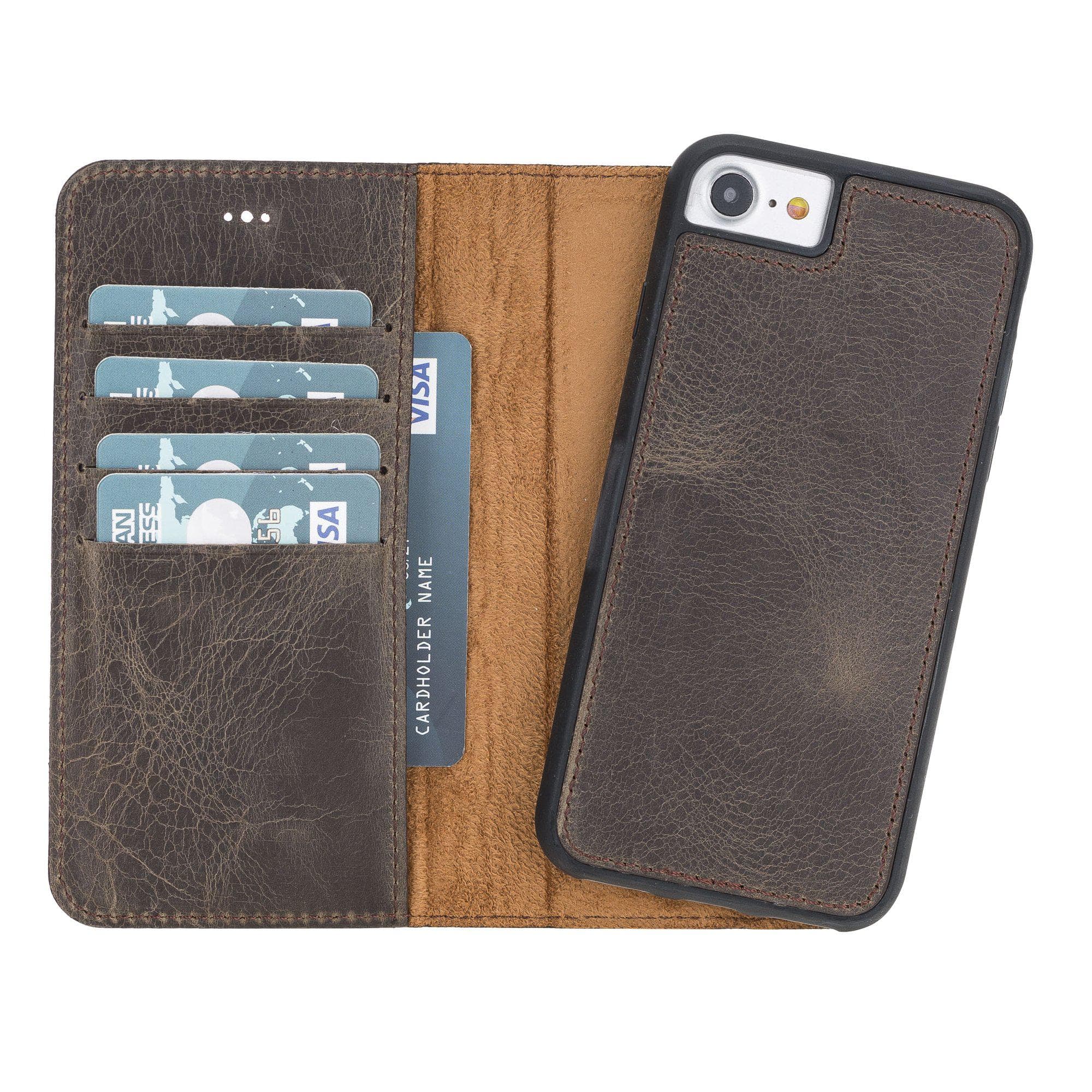 Magic iPhone SE / 8 / 7 Detachable Leather Wallet Case