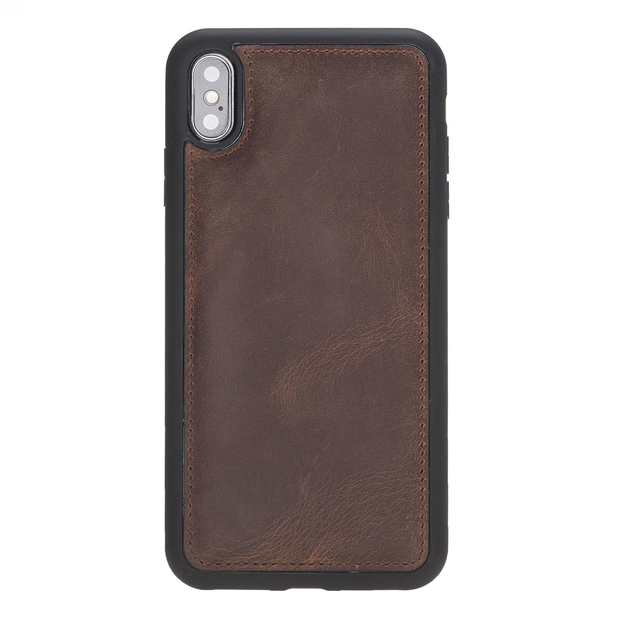 Coque arrière en cuir véritable Flex Cover pour iPhone série X / FXC