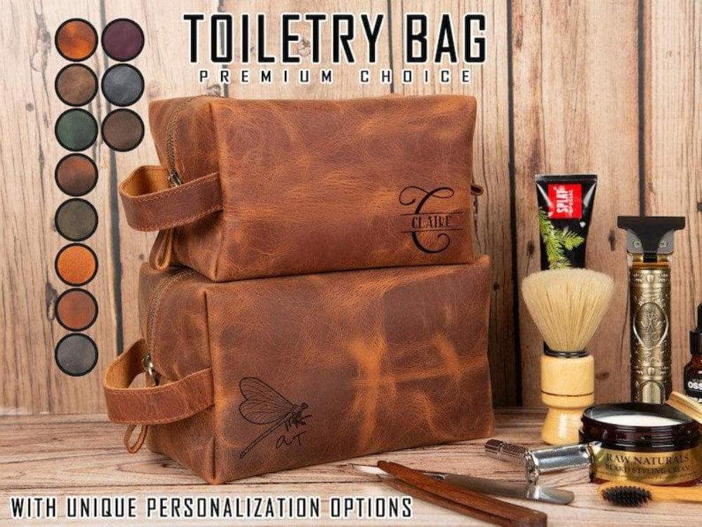 Eve Leather Dopp Kit, Medium