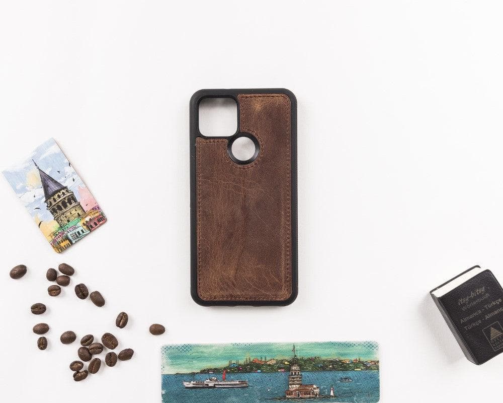 Étui portefeuille amovible en cuir Magic pour Google Pixel 5