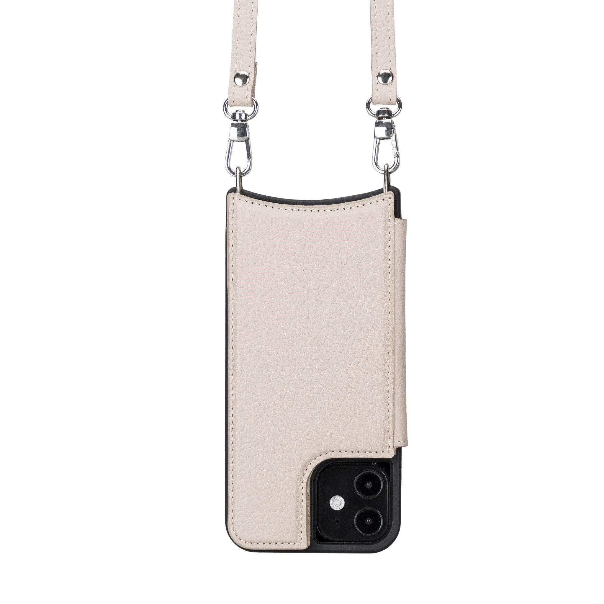 Saff iPhone 12 Pro Max Leather Case with Shoulder Strap