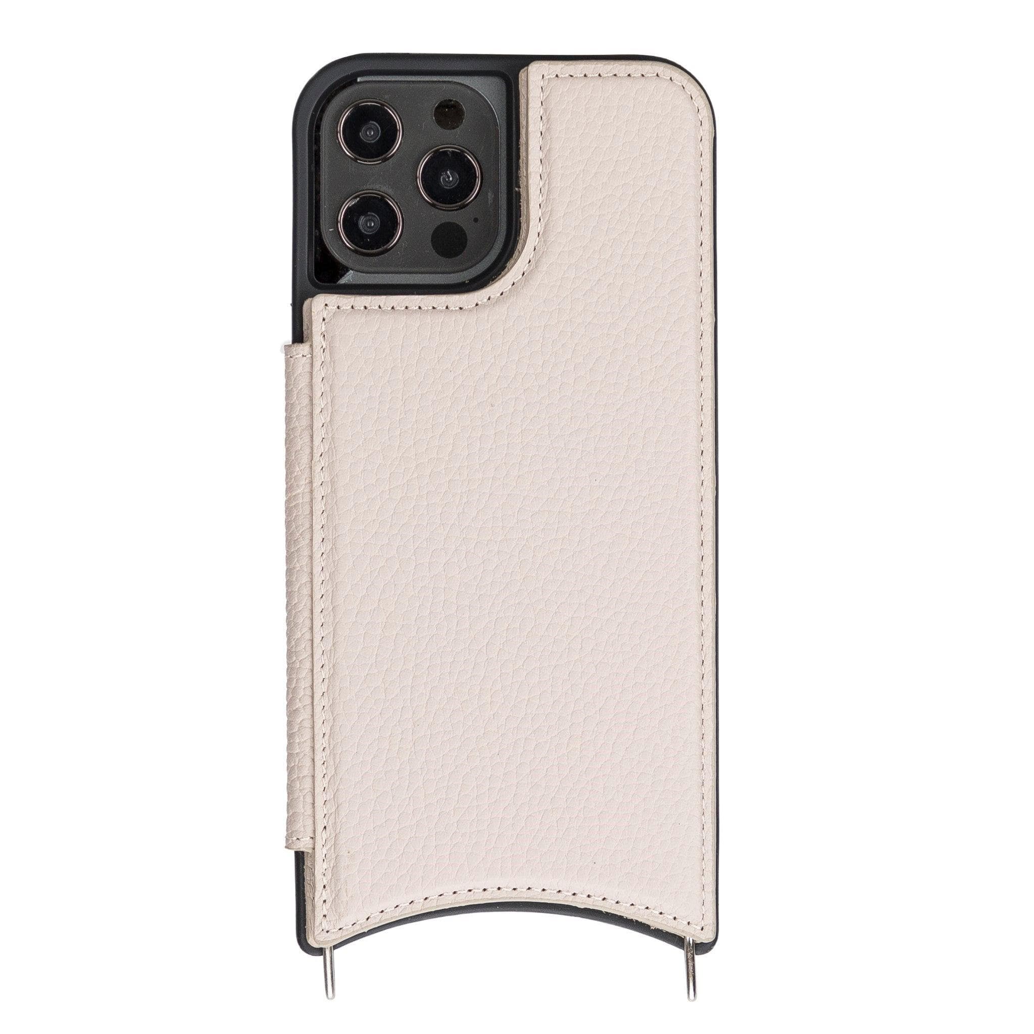 Saff iPhone 12 Pro Max Leather Case with Shoulder Strap
