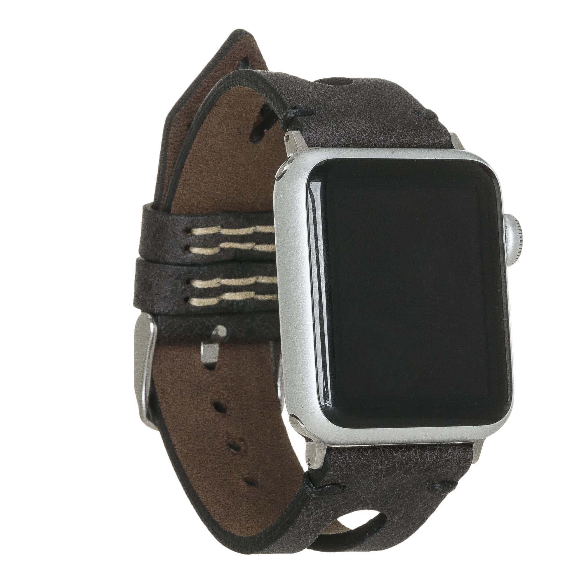 BA2 Style Drop Cut Genuine Leather Apple Watch Band