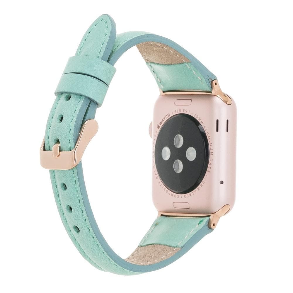 Mint Slim Genuine Leather Apple Watch Band