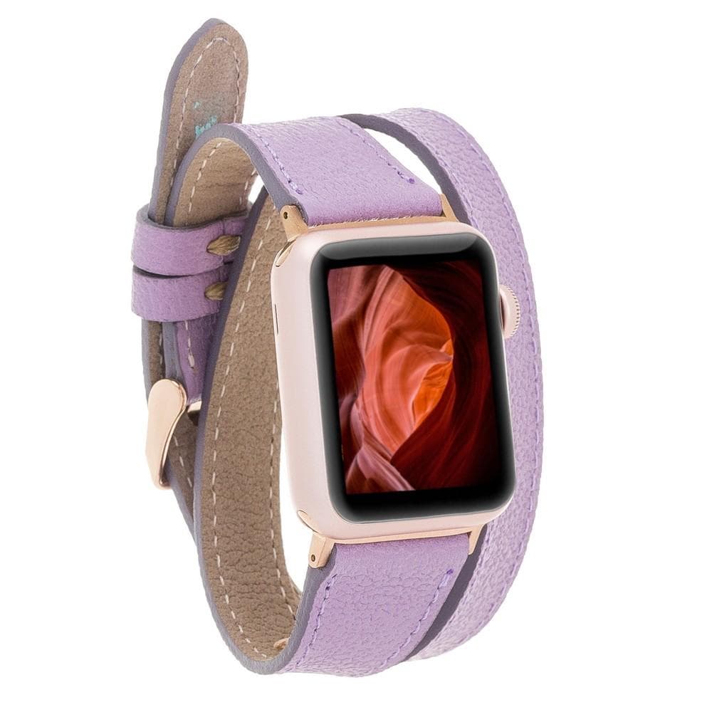 Bracelet en cuir Quantum Slim Double Tour pour Apple Watch