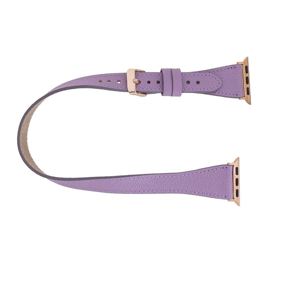 Bracelet en cuir Quantum Slim Double Tour pour Apple Watch