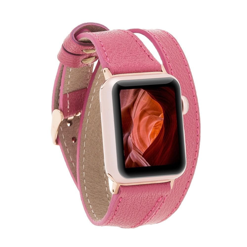 Bracelet en cuir Quantum Slim Double Tour pour Apple Watch