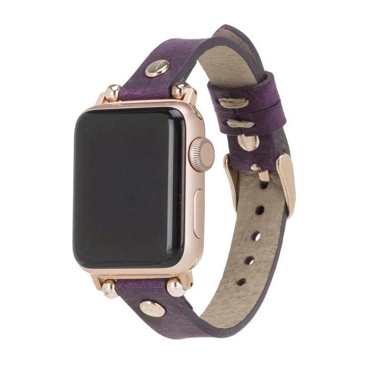 Ferro Atis Apple Genuine Leather Watch Band with Rose Gold Trok