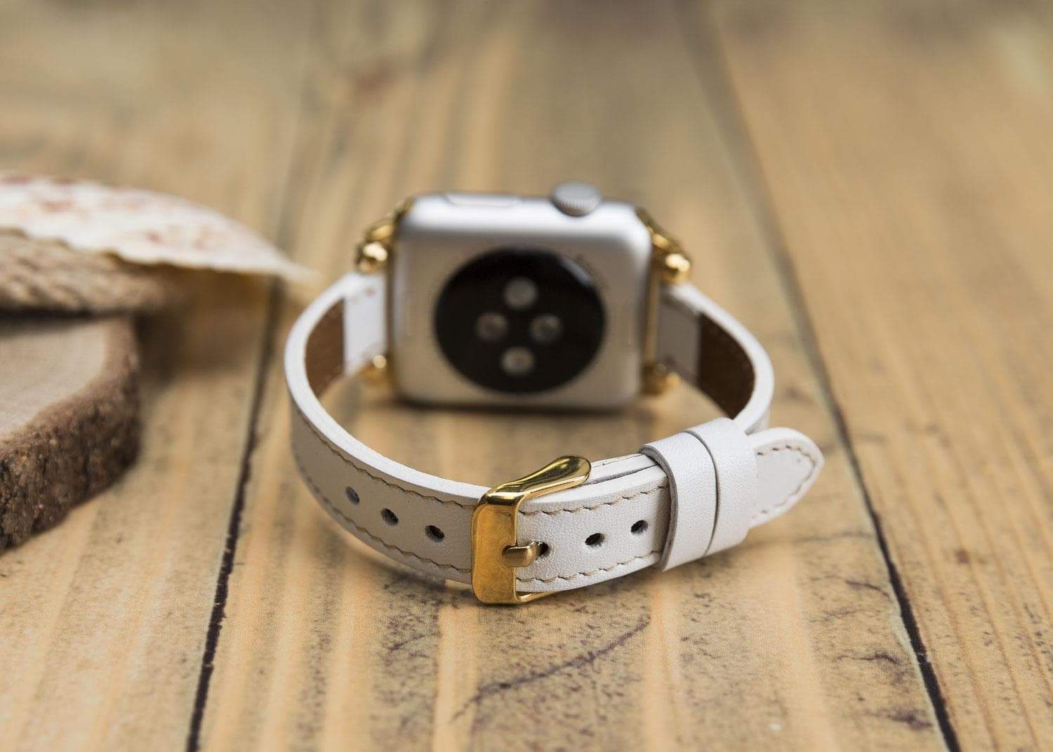 Seamy Apple Watch-Armband aus echtem Leder