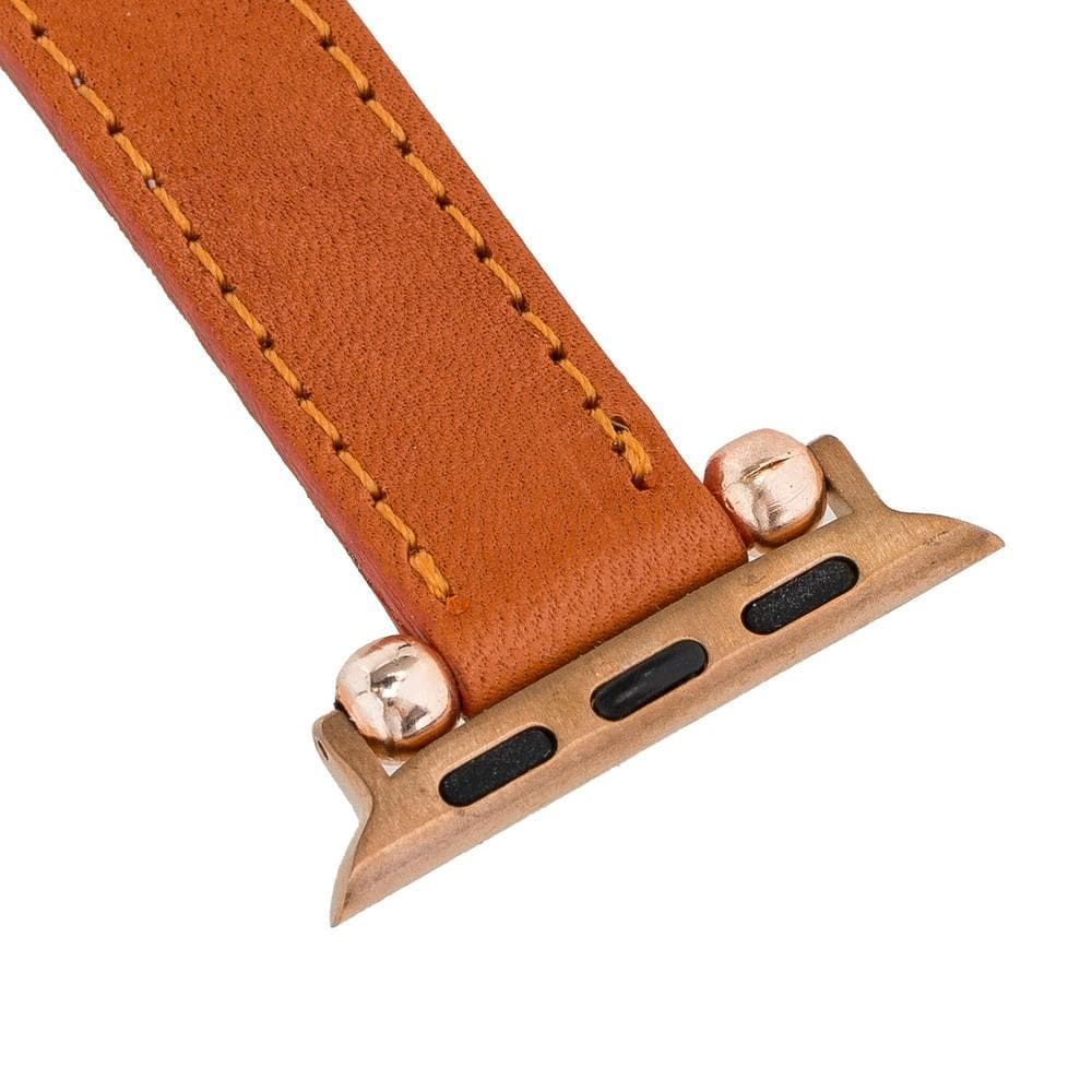 Seamy Apple Watch-Armband aus echtem Leder