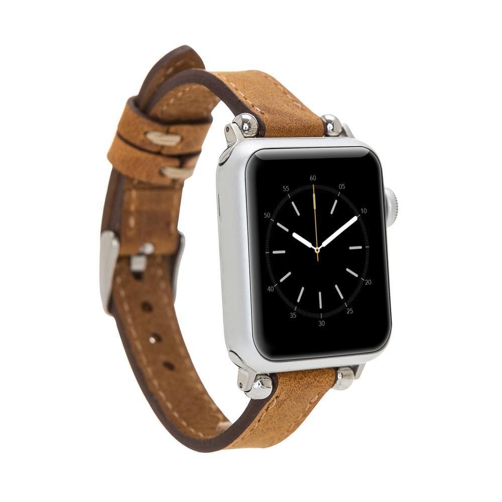 Seamy Apple Watch-Armband aus echtem Leder