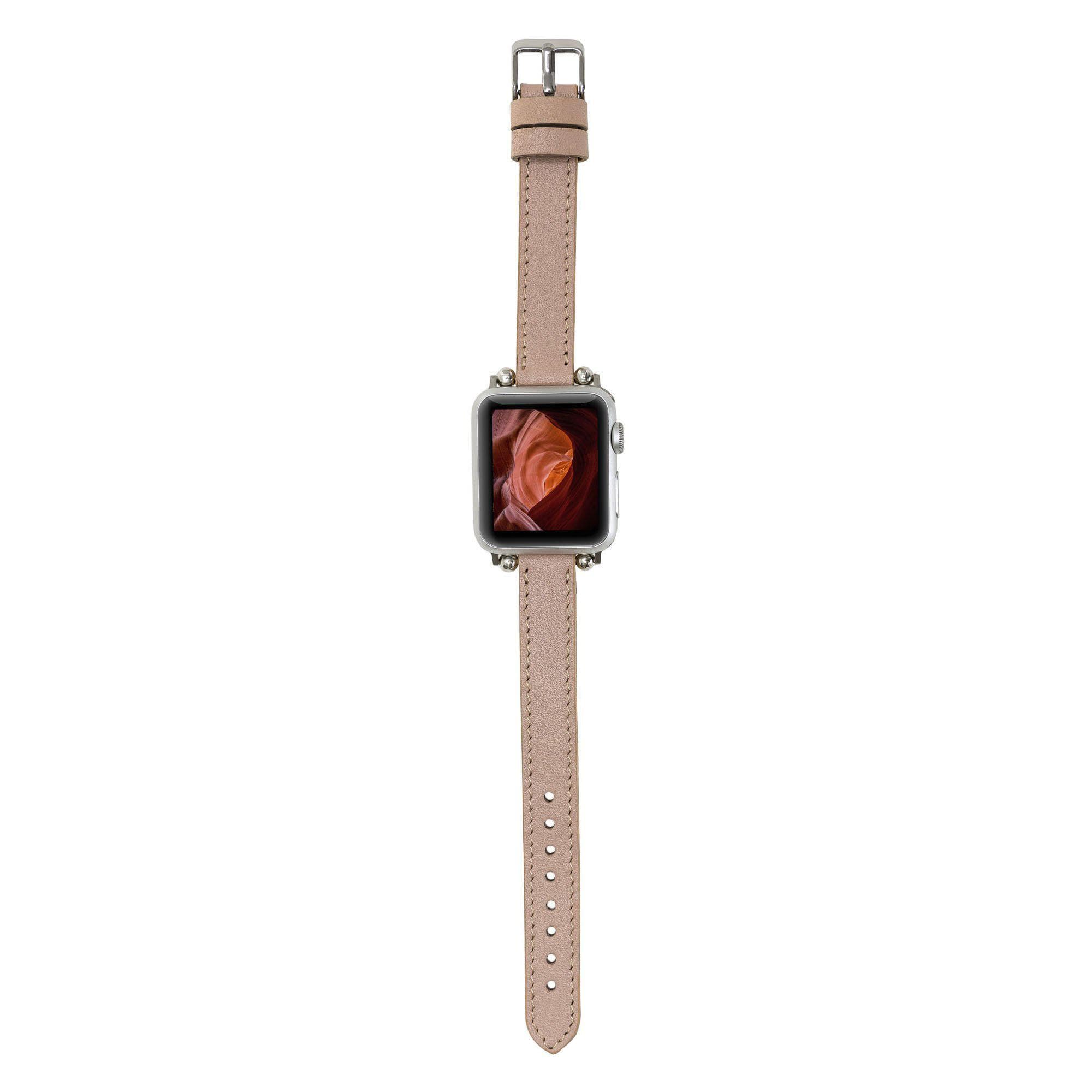 Seamy Apple Watch-Armband aus echtem Leder