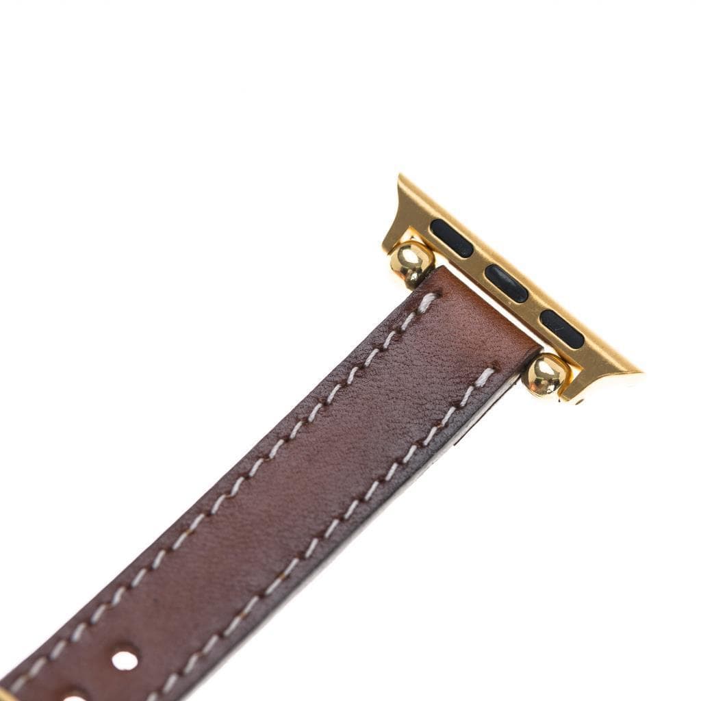 Seamy Apple Watch-Armband aus echtem Leder