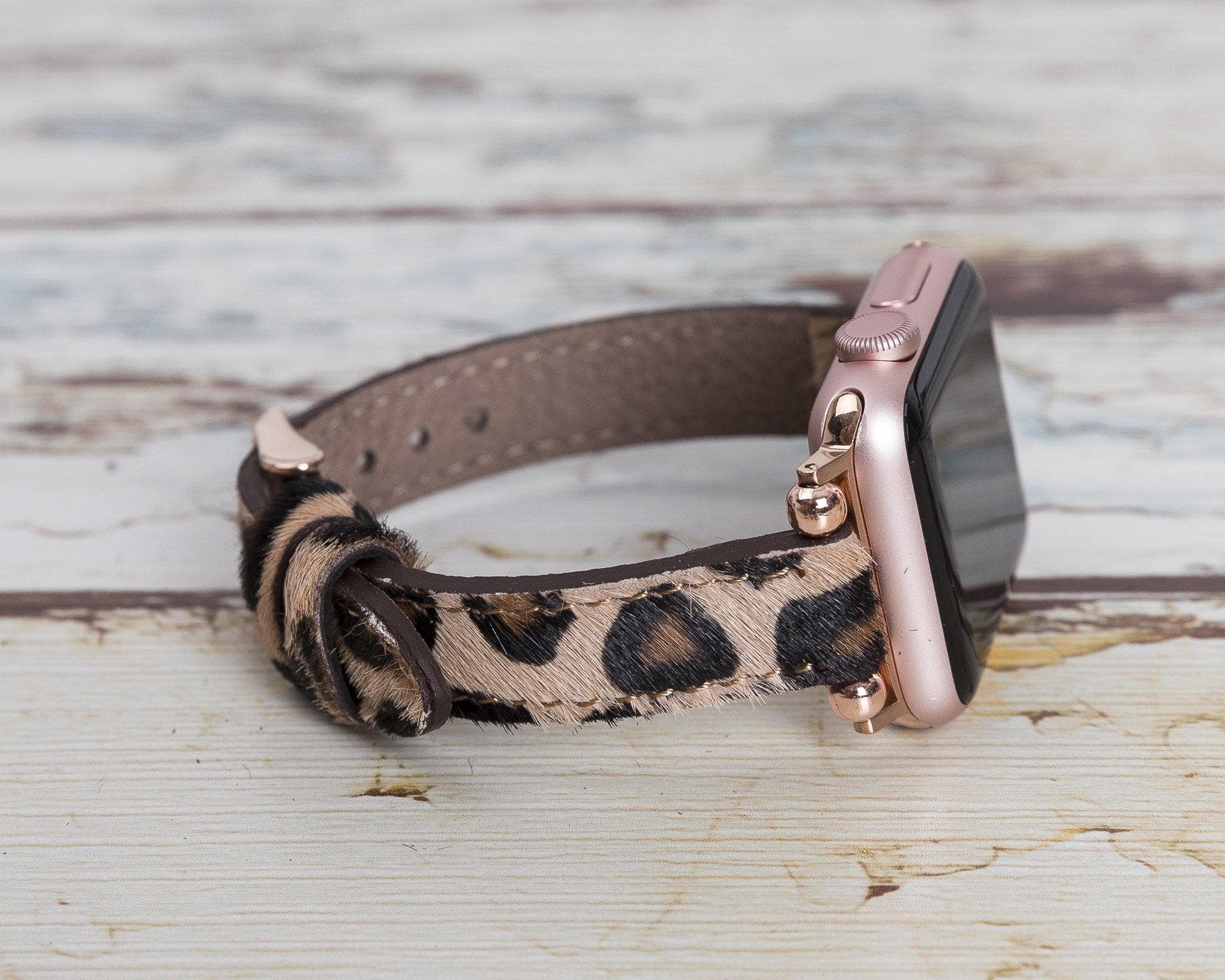 Seamy Apple Watch-Armband aus echtem Leder