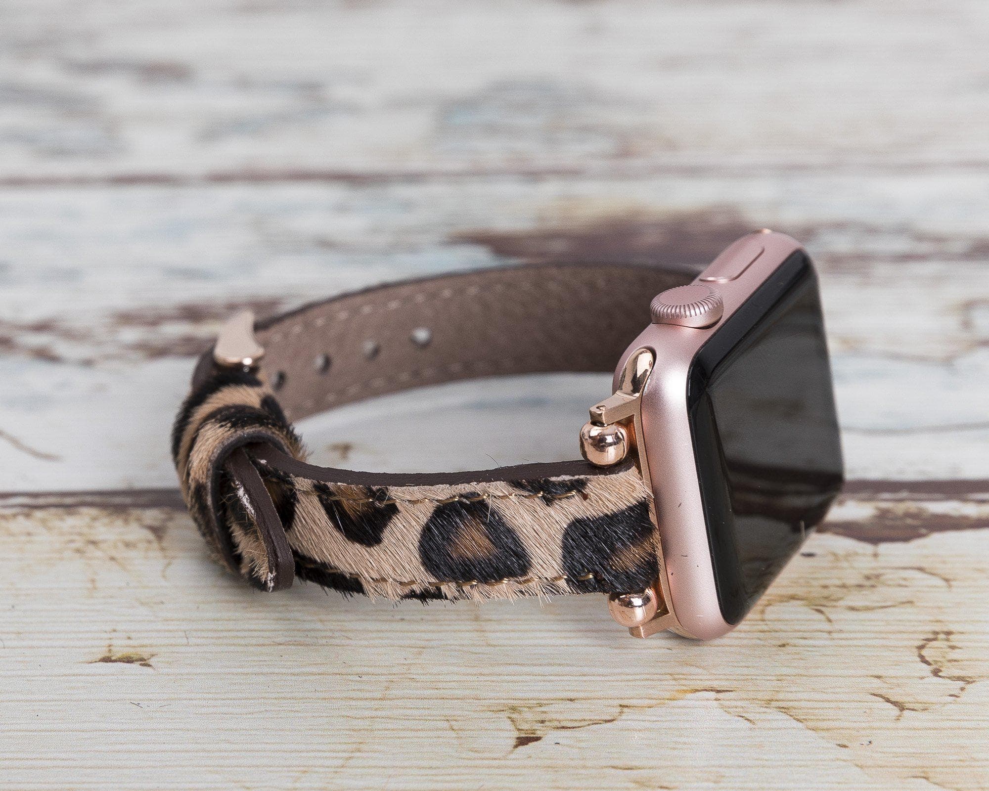 Seamy Apple Watch-Armband aus echtem Leder
