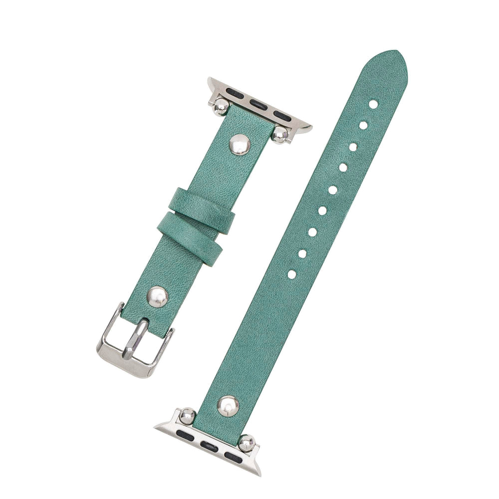 Ferro Apple Watch Genuine Leather Band with Silver Trok
