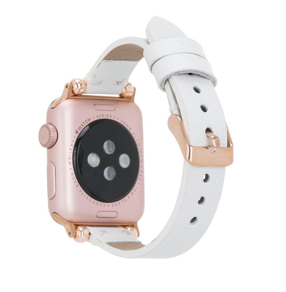 Ferro Fitbit Genuine Leather Watch Band with Rose Gold Trok