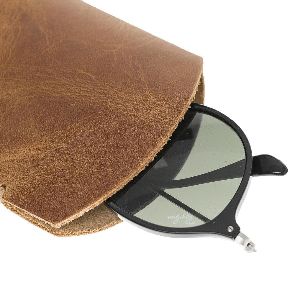 Housse de lunettes en cuir