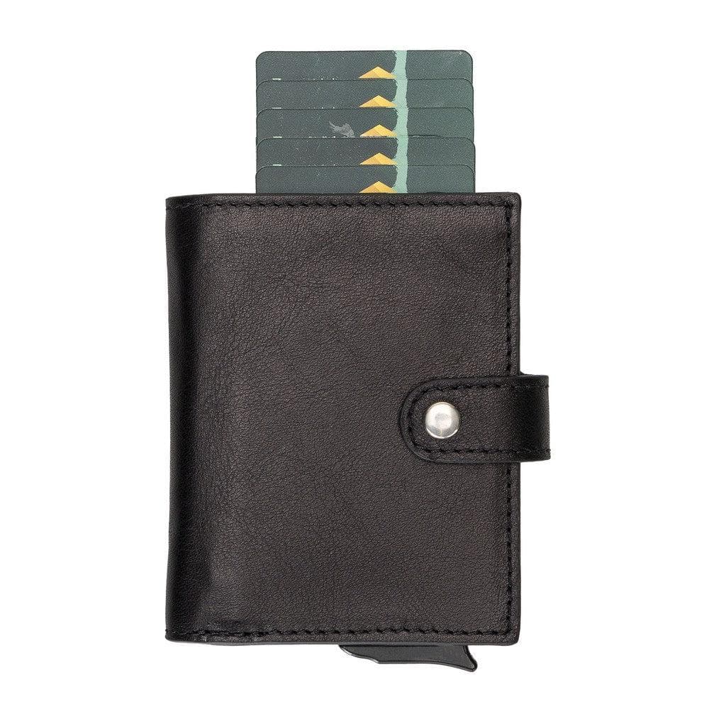 Porte-cartes mécanique en cuir Palermo