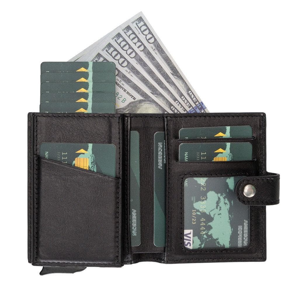 Porte-cartes mécanique en cuir Palermo