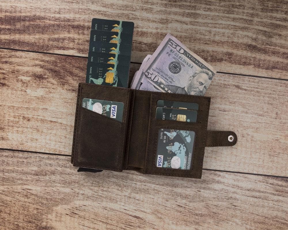 Porte-cartes mécanique en cuir Palermo