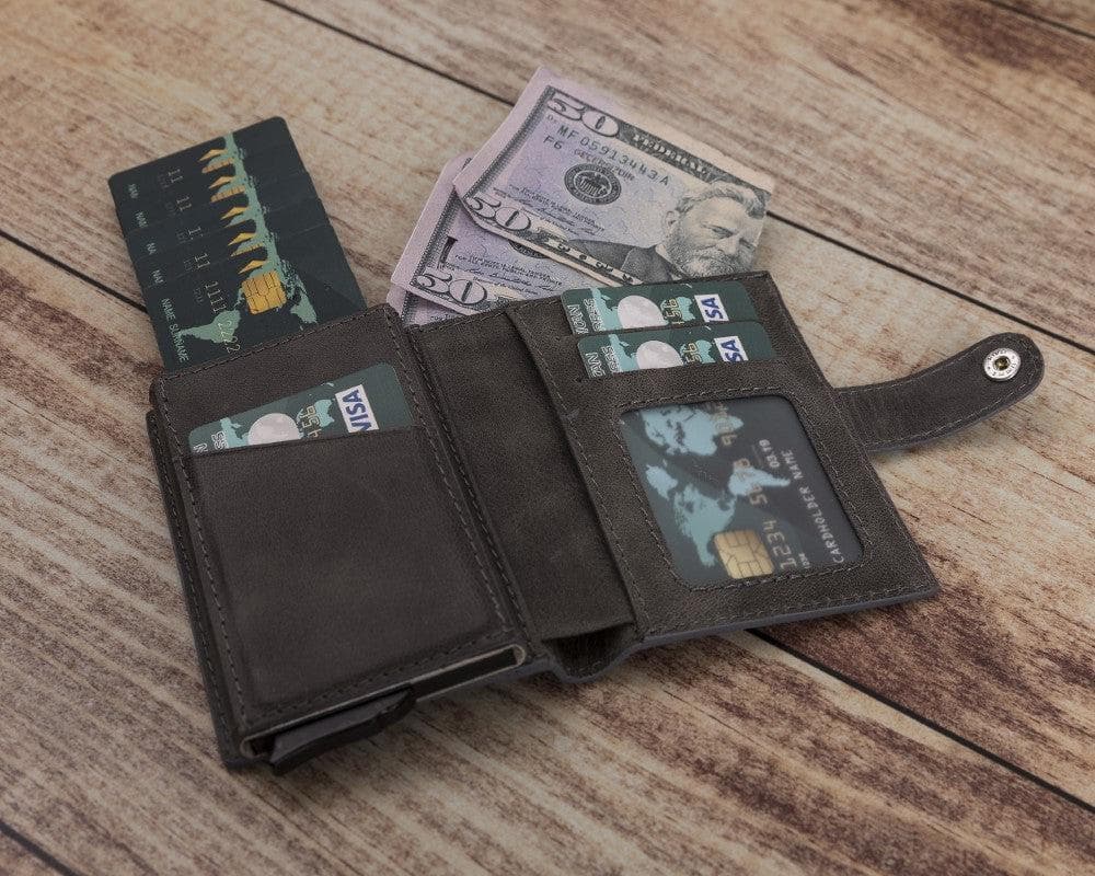 Porte-cartes mécanique en cuir Palermo