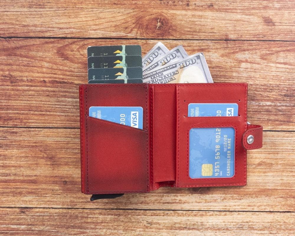 Porte-cartes mécanique en cuir Palermo