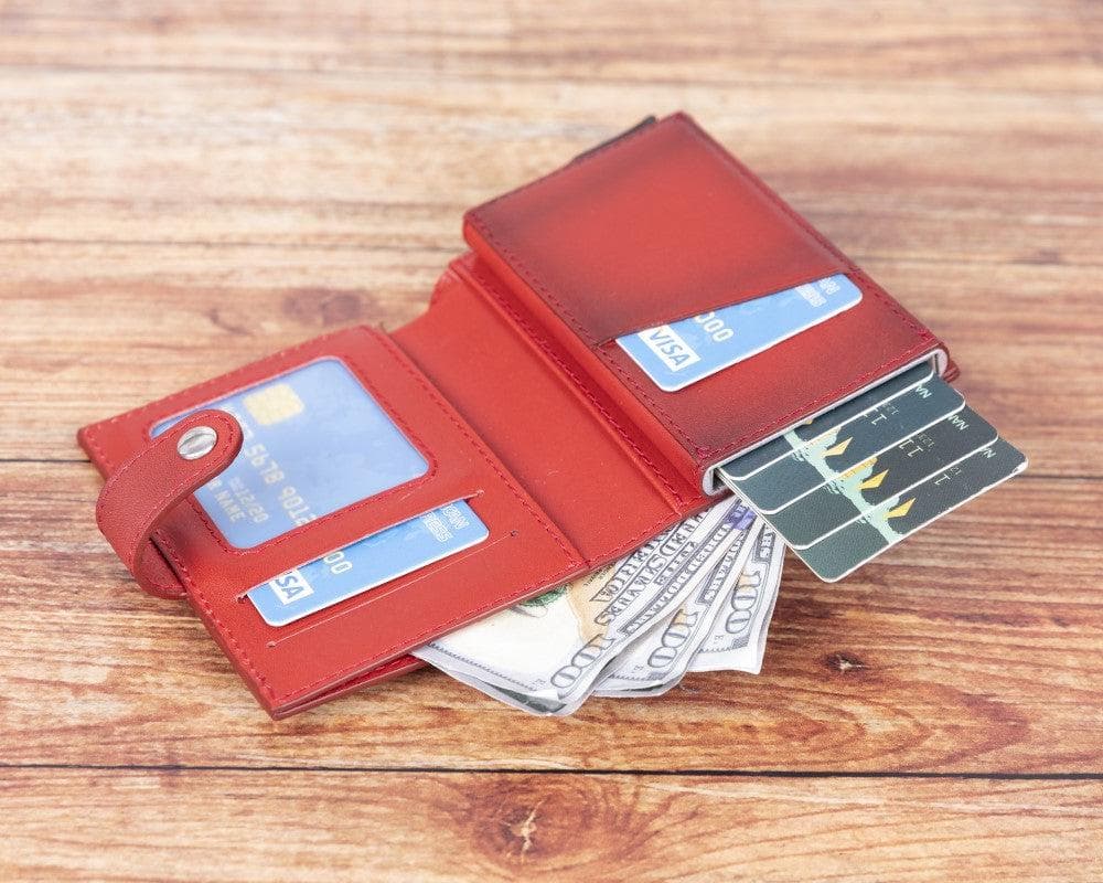 Porte-cartes mécanique en cuir Palermo