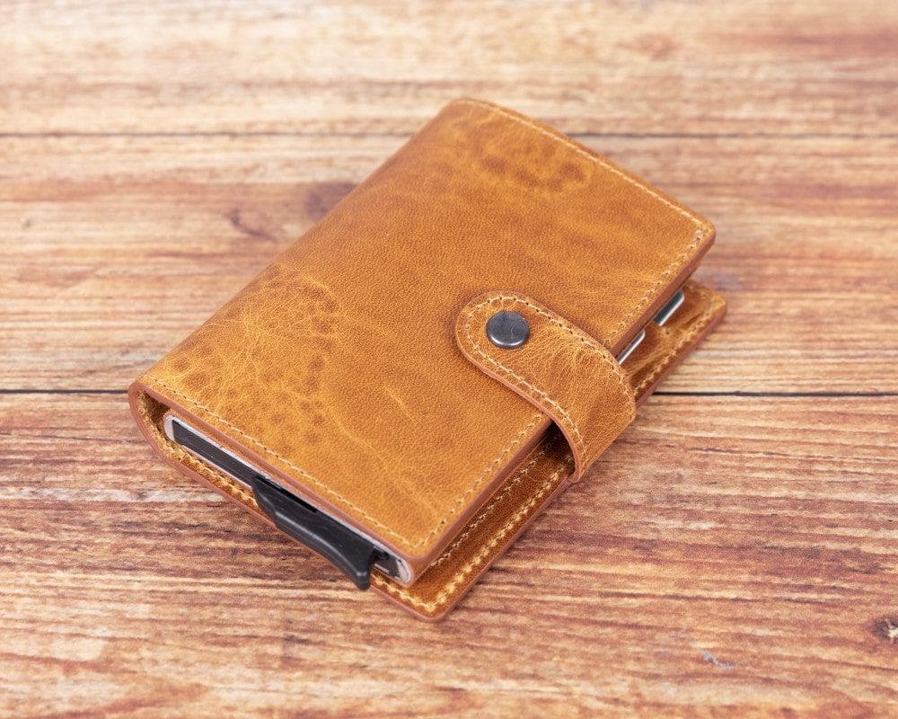 Porte-cartes mécanique en cuir Palermo