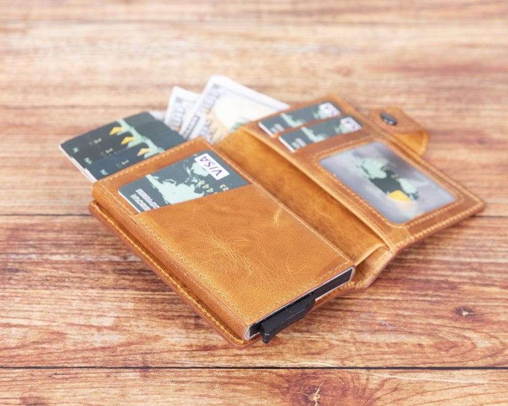 Porte-cartes mécanique en cuir Palermo