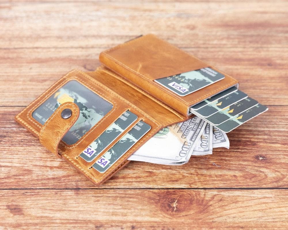 Porte-cartes mécanique en cuir Palermo