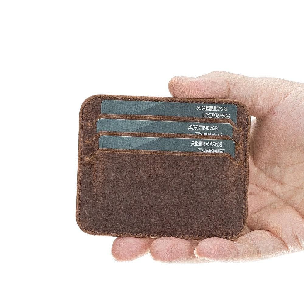 Porte-cartes fin en cuir Pedro
