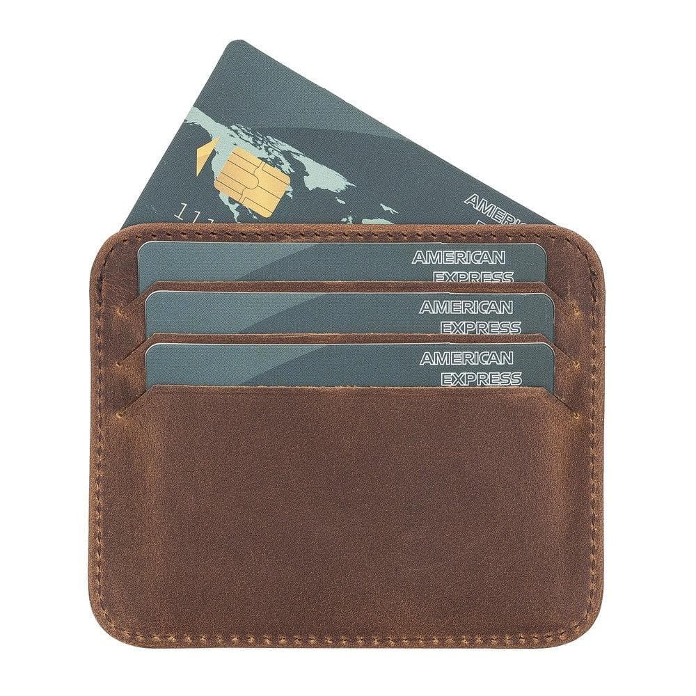 Porte-cartes fin en cuir Pedro