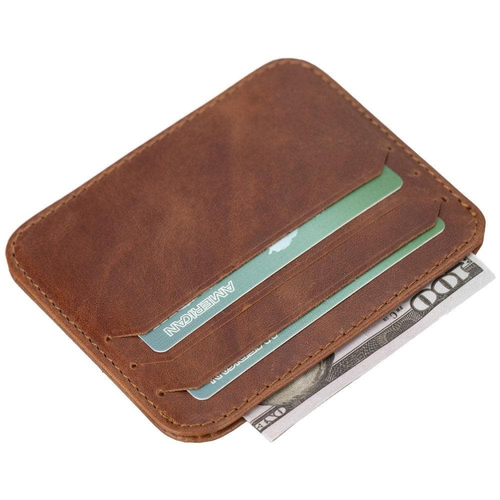 Porte-cartes fin en cuir Pedro