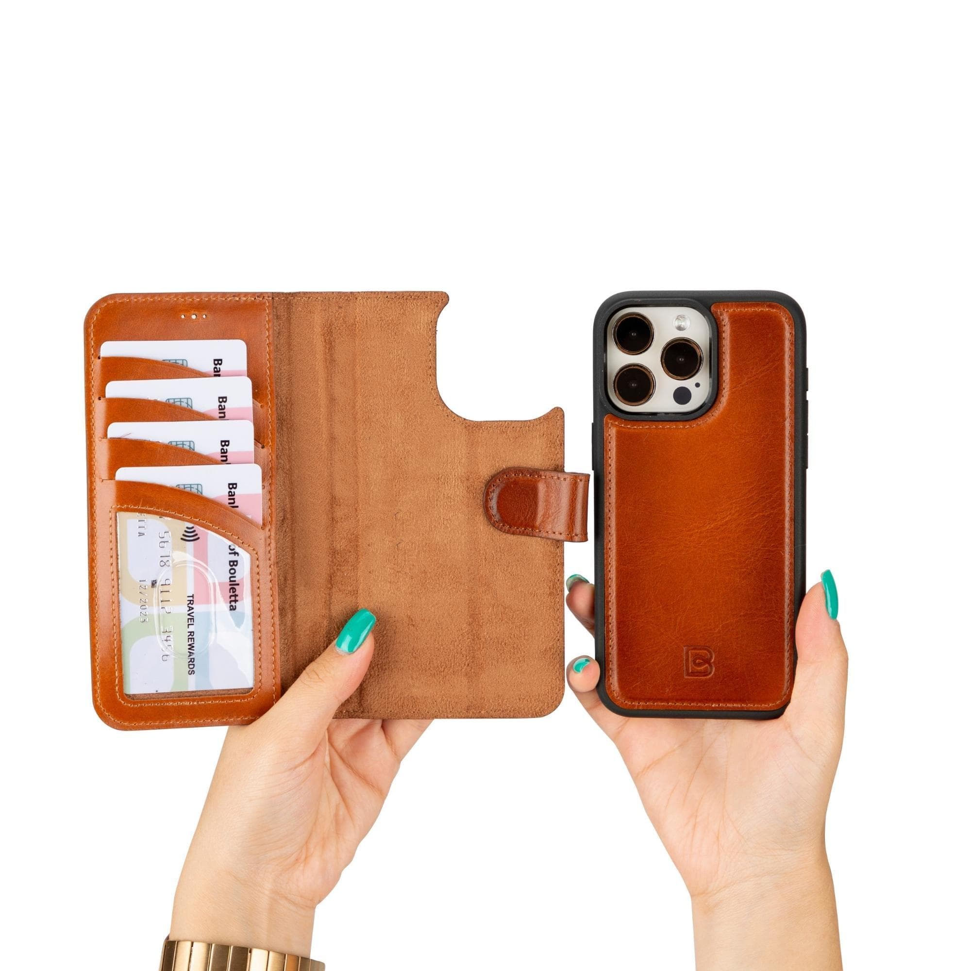 Magic iPhone 15 Series Detachable Genuine Wallet Case