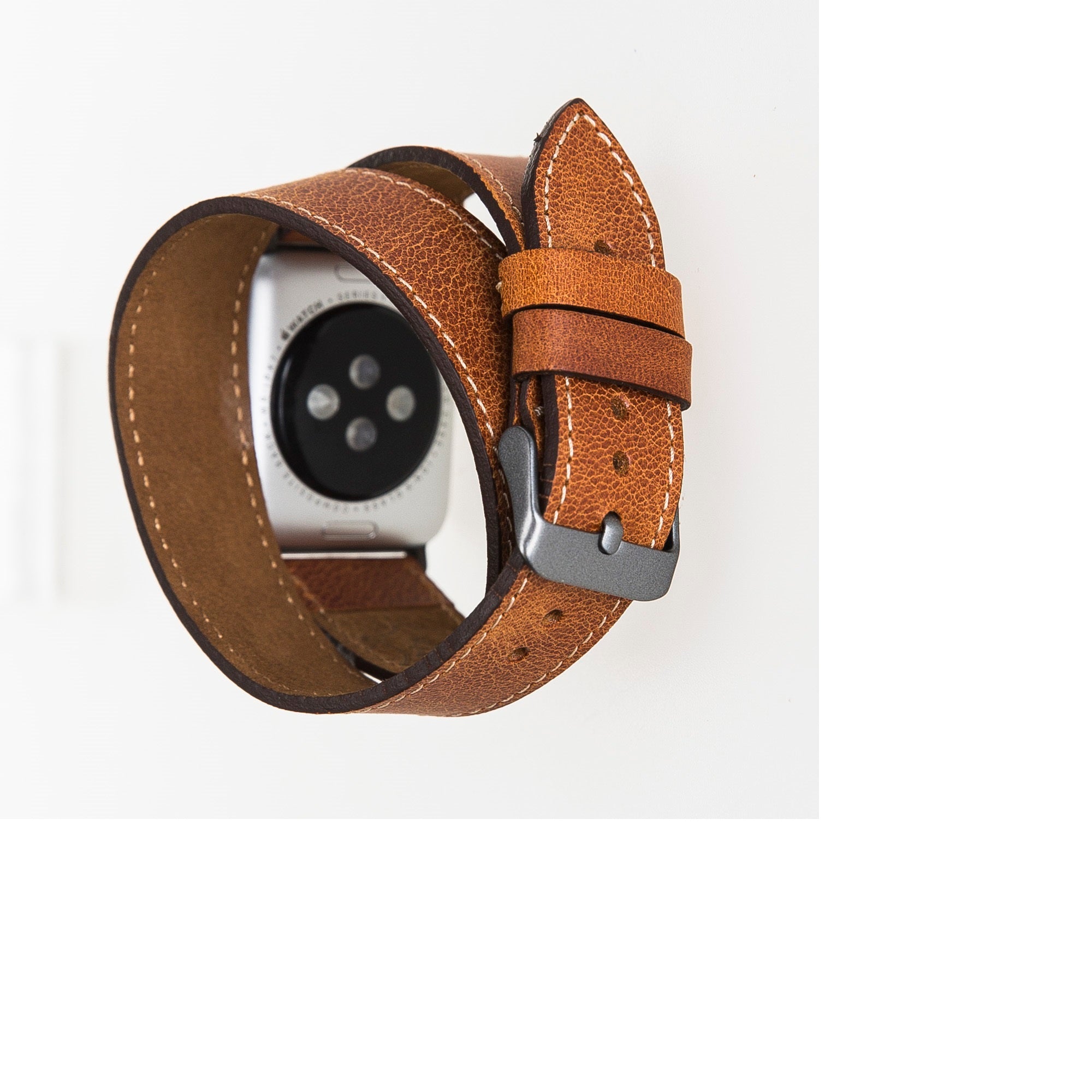 Bracelet de montre Hector en cuir véritable pour Apple iWatch