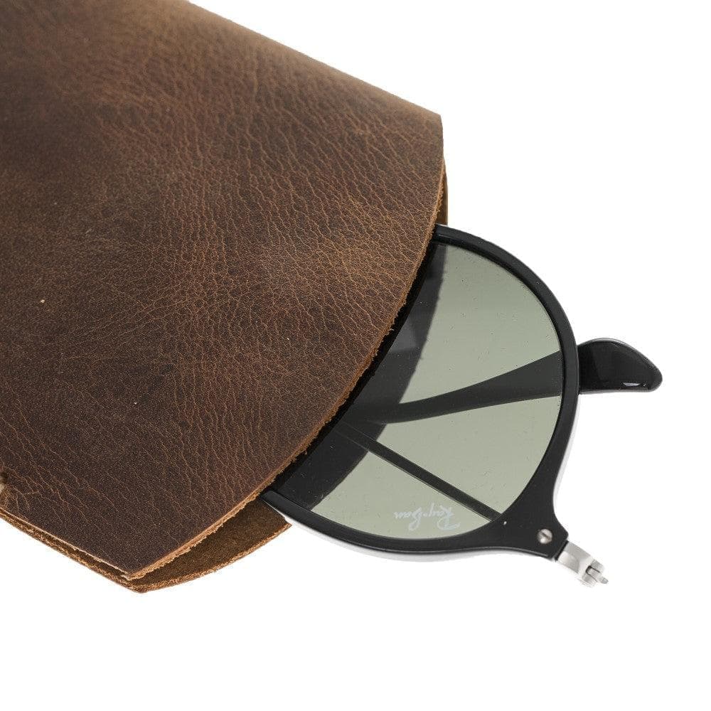 Housse de lunettes en cuir